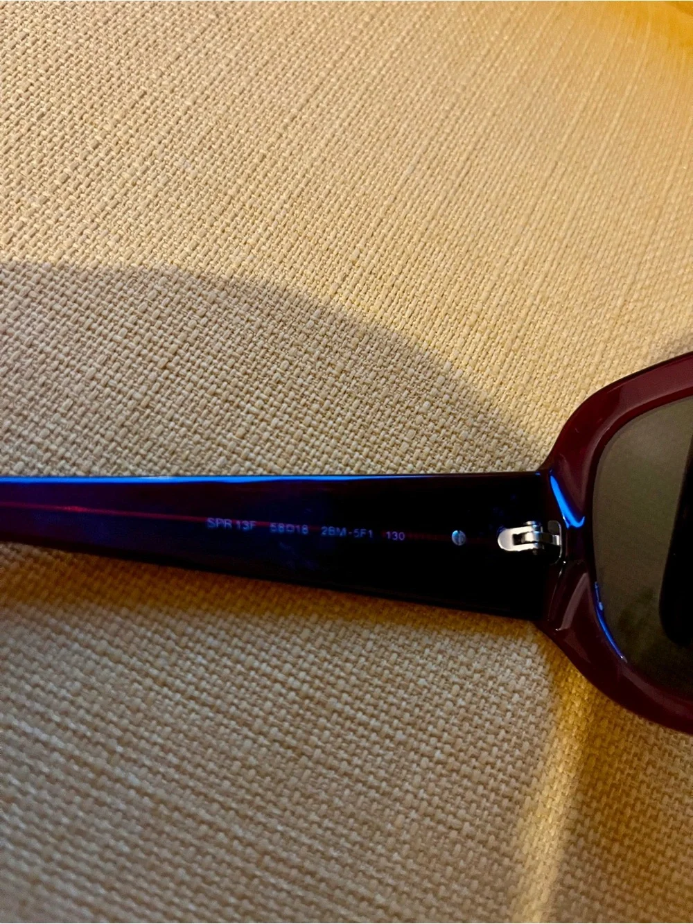 Vintage Prada SPR13F Burgundy Oversized Sunglasses Made in Italy